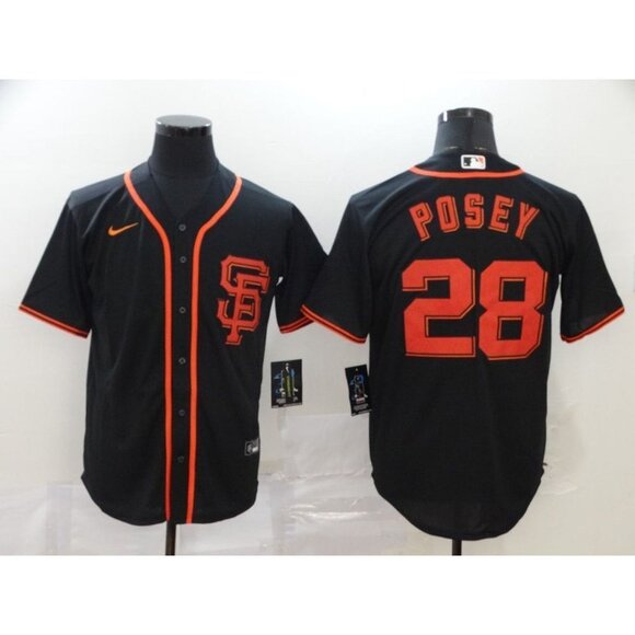 Mens Youths Kids Womens Buster Posey Black Stitched Jersey